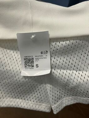 Forever 21 white mesh athletic shorts